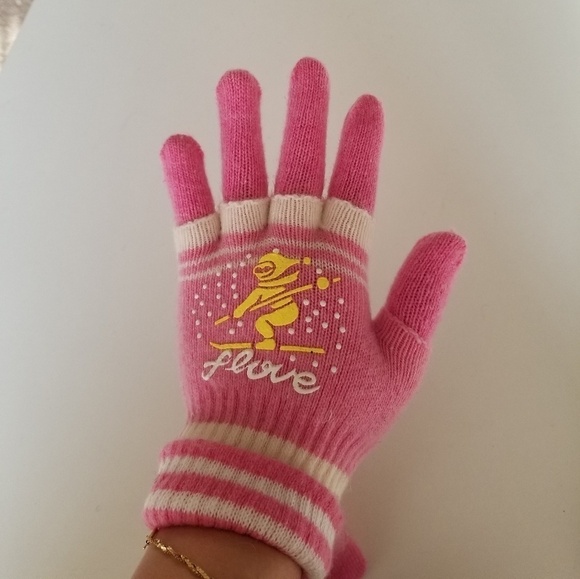 Set of 3 New Multicolor Double Layered 2 in 1 Wool Blend Cozy Warm Gloves - Picture 5 of 12